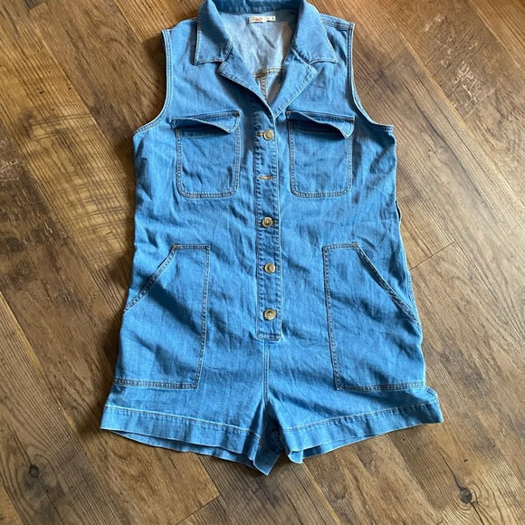 Faherty Pants - Faherty Denim Sleeveless Romper no belt